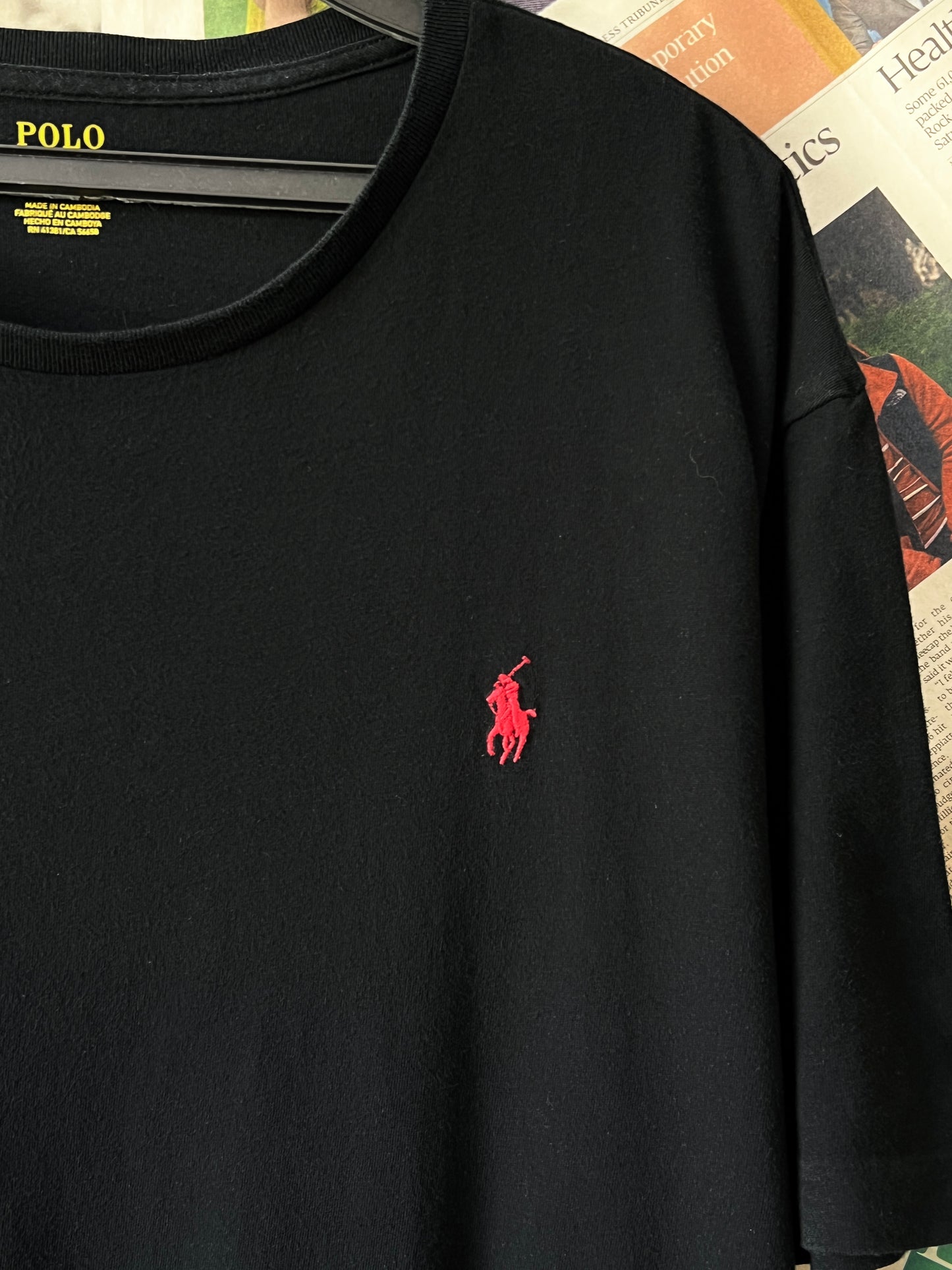 Ralph Lauren® XL | Chest 25 | Black | T-Shirt | Cotton