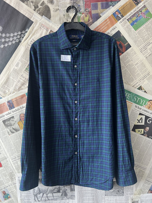 Ralph Lauren® Small | Chest 21 | Forest Green Check | Shirt | Cotton | 585