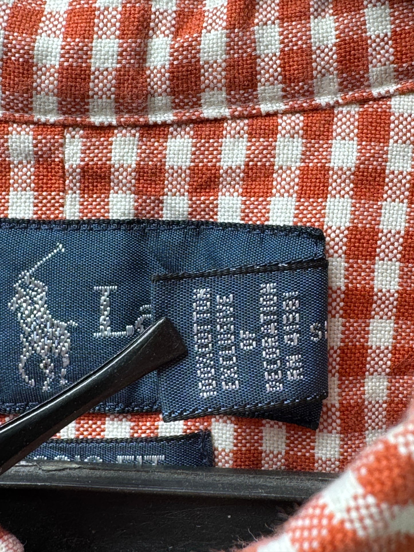 Ralph Lauren® XL | Chest 25.5" | Bright Burgundy & White Check | Oxford Shirt | Cotton | 3657