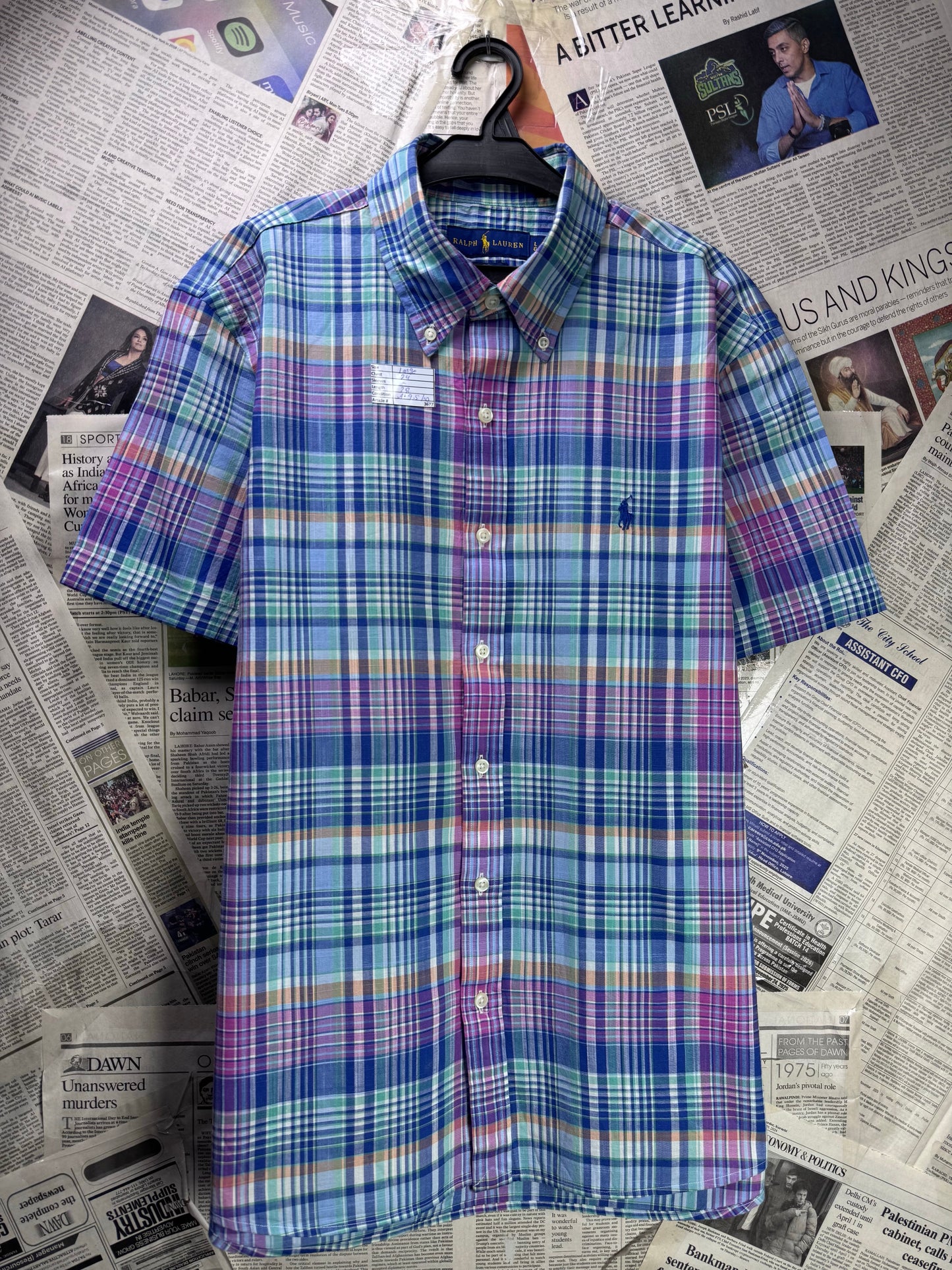 Ralph Lauren® Large | Chest 24 | Mulicolor Check | Shirt | Cotton | 3677