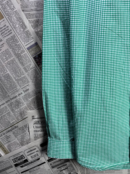 Ralph Lauren® L/XL | Chest 24.5 | Green & White Check | Shirt | Cotton | 3678