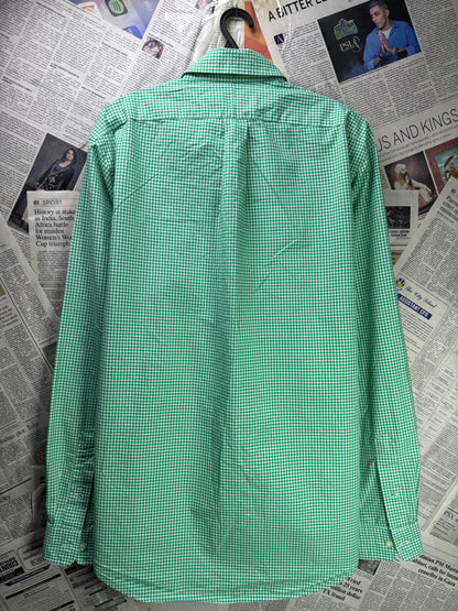 Ralph Lauren® L/XL | Chest 24.5 | Green & White Check | Shirt | Cotton | 3678