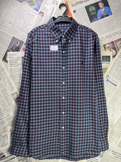 Ralph Lauren® XL | Chest 25" | Plaid Check | Shirt | Cotton | 3676