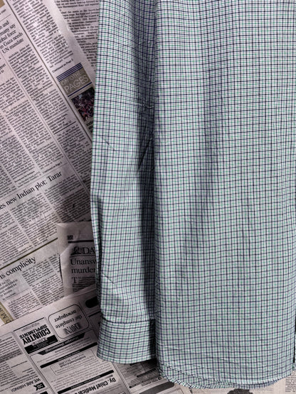 Ralph Lauren® XXL | Chest 26.5" | Green Multicolor Base Check | Shirt | Cotton | 3674