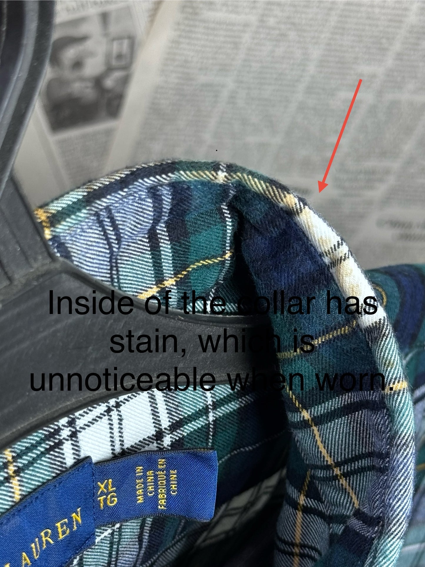 Ralph Lauren® XXL | Chest 26.5" | Forest Green & White | Flannel Shirt | Cotton | 3514