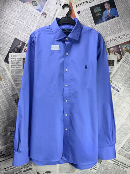 Ralph Lauren® L/XL | Chest 24.5 | Dodger Blue | Shirt | Cotton | 3519