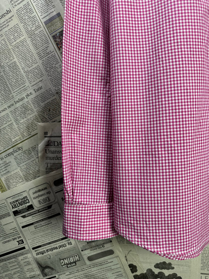 Ralph Lauren® XL | Chest 26" | Pink & White Check | Shirt | Cotton | 3503