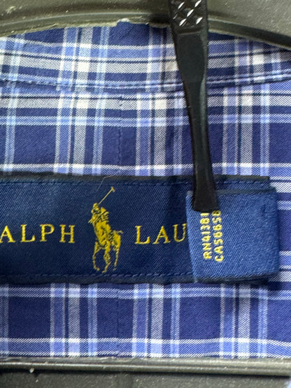 Ralph Lauren® Large | Chest 23 | Blue & White Plaid Check | Shirt | Cotton | 3494