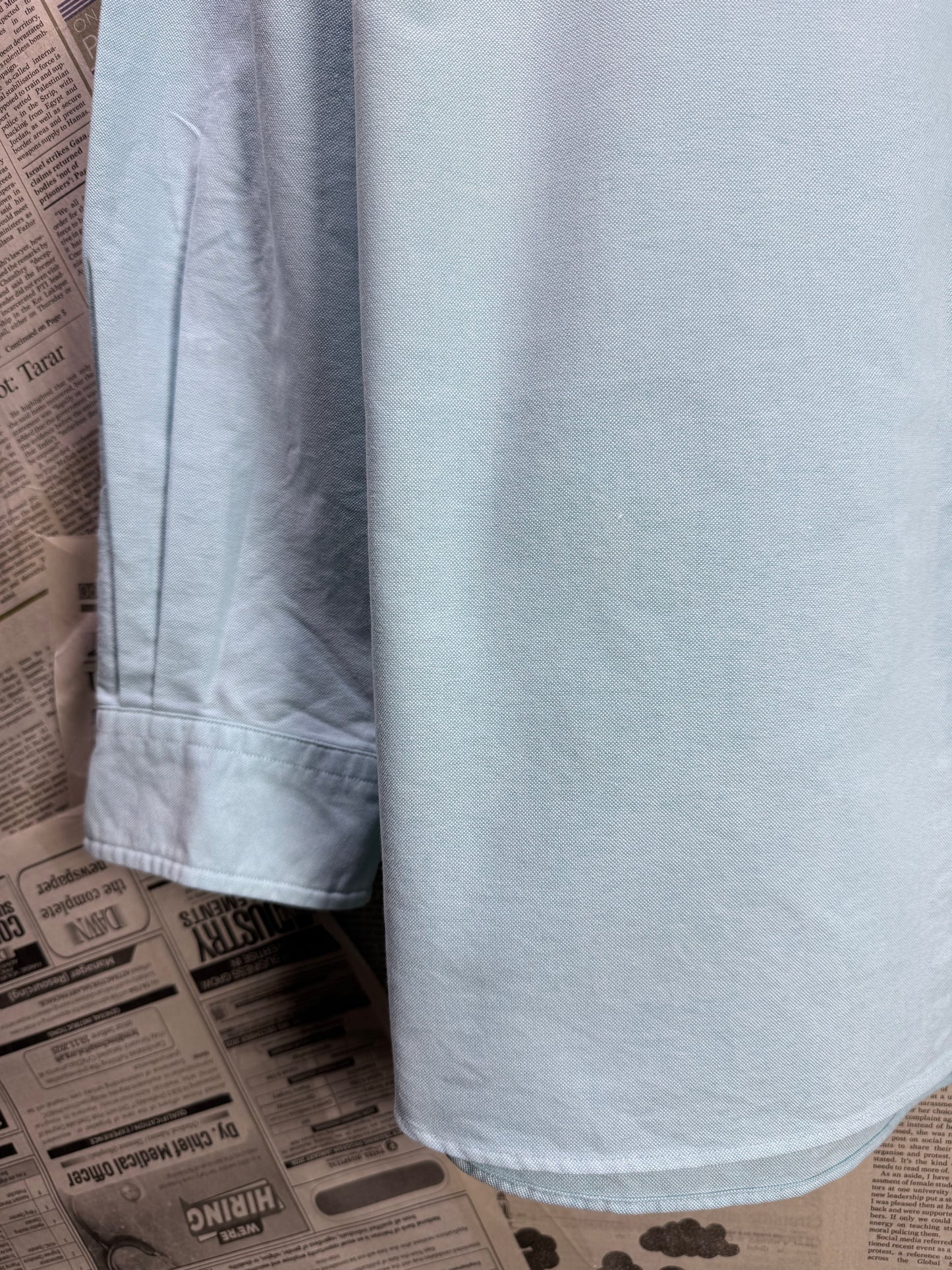 Ralph Lauren® L/XL | Chest 24.5 | Cyan | Oxford Shirt | Cotton | 3521