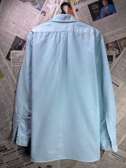 Ralph Lauren® L/XL | Chest 24.5 | Cyan | Oxford Shirt | Cotton | 3521