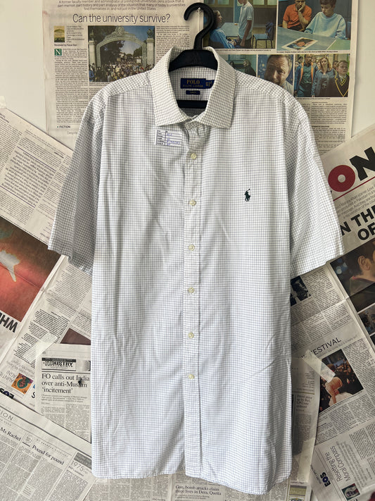 Ralph Lauren® Box Check on White – (Chest: 25.5)