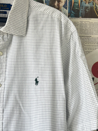 Ralph Lauren® Box Check on White – (Chest: 25.5)