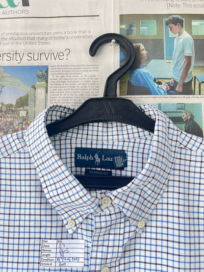 Ralph Lauren® Box Check on White – (Chest: 27)