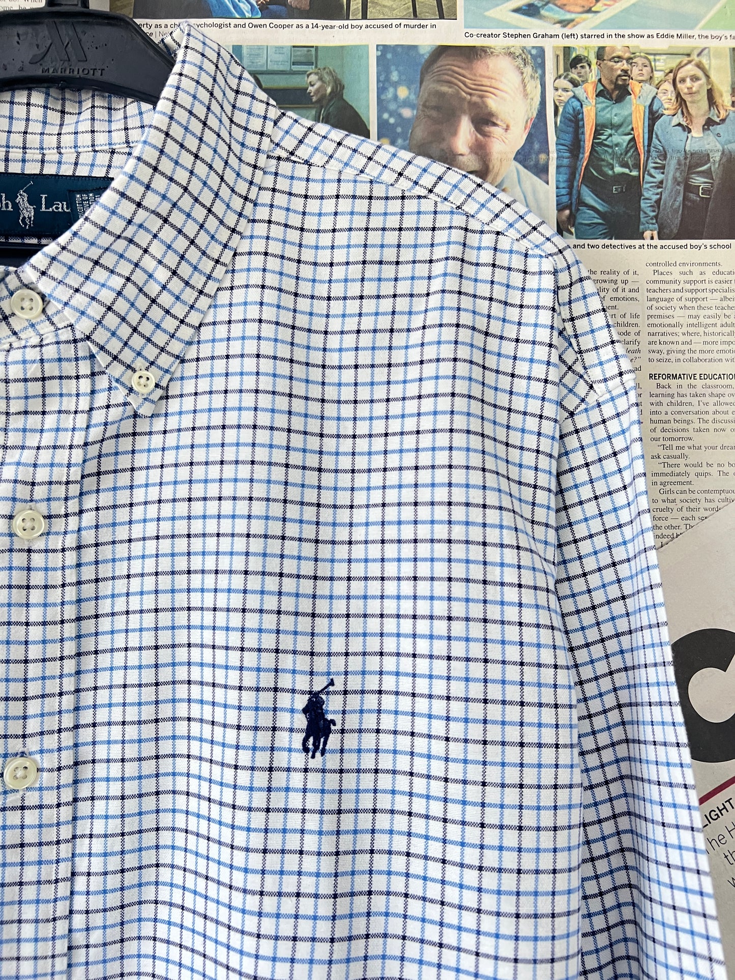 Ralph Lauren® Box Check on White – (Chest: 27)