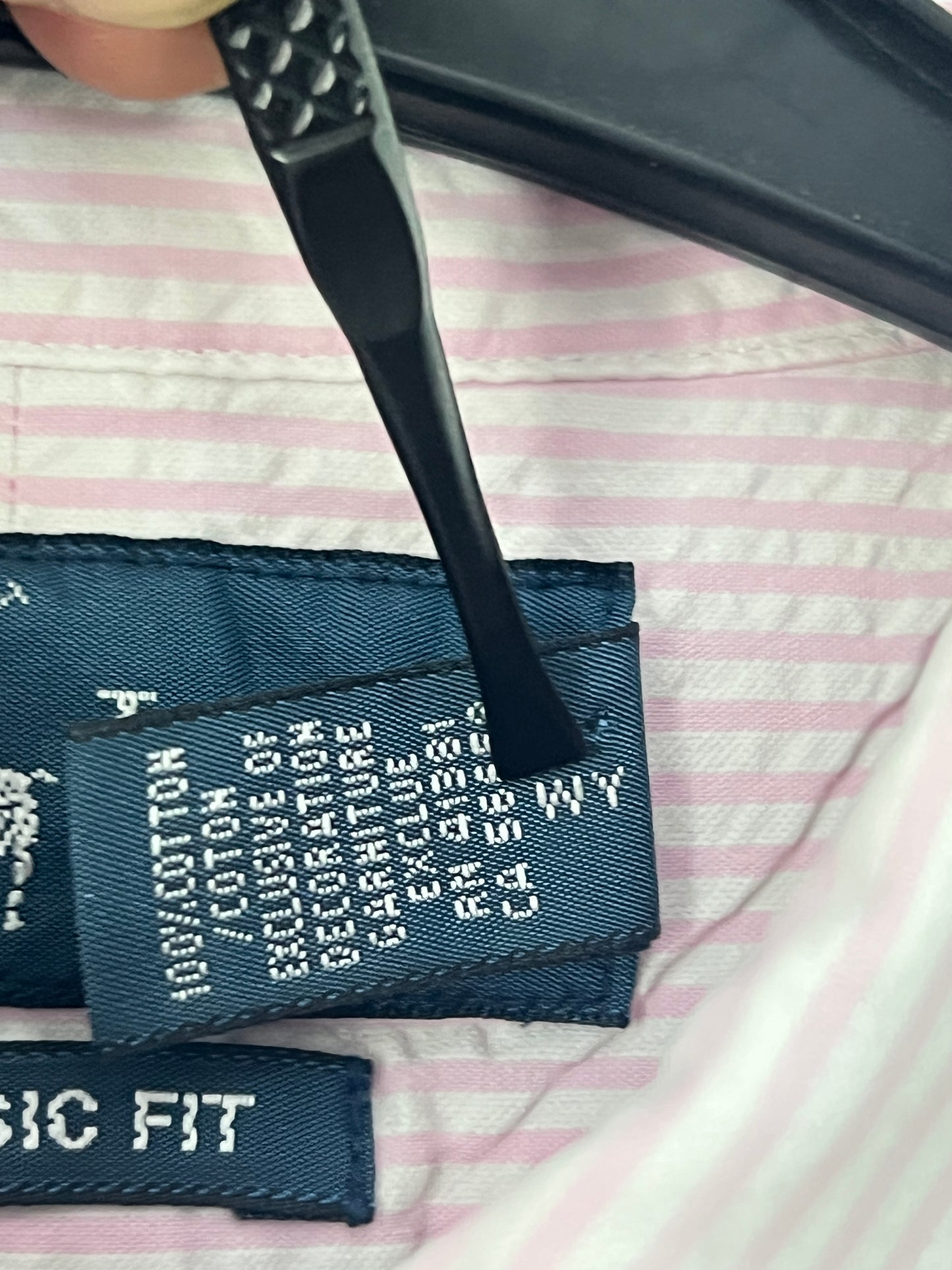 Ralph Lauren® White & Peach Stripes in Seersucker Fabric – (Chest: 23.5)