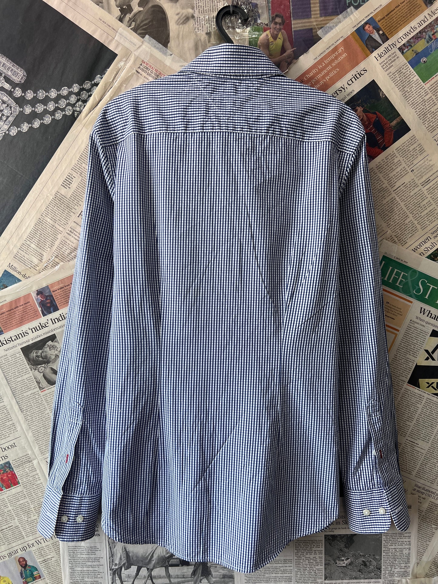 Tommy Hilfiger® Small | Chest 20.5 | Blue Check | Shirt | Cotton | 599