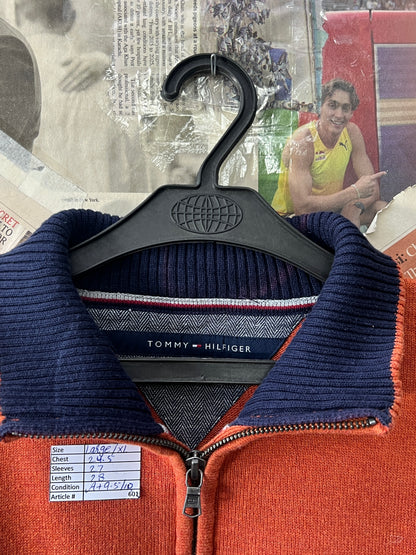 T*mmy Hilfiger® Large/XL | Chest 24.5 | Flame | Quarter Zipper | Cotton | 601