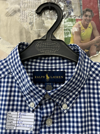 Ralph Lauren® Kids | Chest 19 | Blue Check | Shirt | Cotton | 605