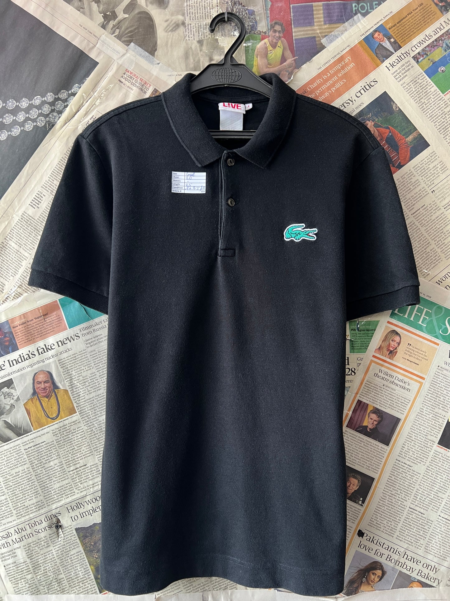 Lac*ste® Small | Chest 20 | Black | Polo | Cotton | 594