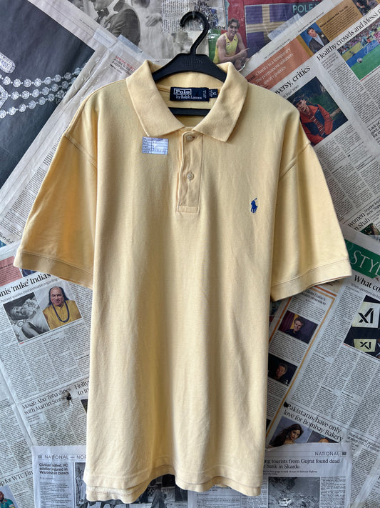 Ralph Lauren® Medium | Chest 22 | Pale Yellow | Polo | Cotton | 551
