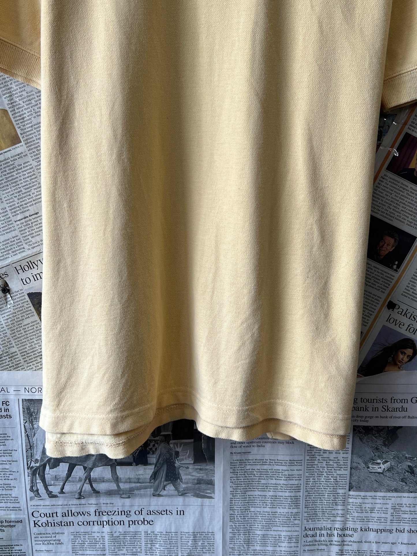 Ralph Lauren® Medium | Chest 22 | Pale Yellow | Polo | Cotton | 551