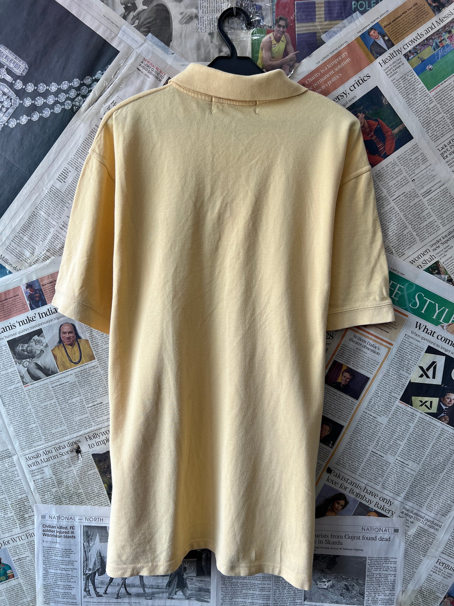 Ralph Lauren® Medium | Chest 22 | Pale Yellow | Polo | Cotton | 551