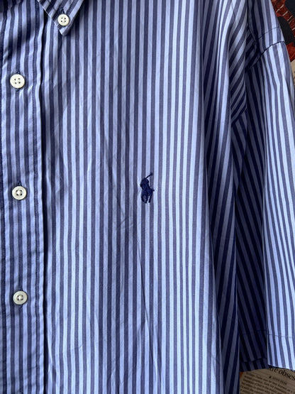 Ralph Lauren® XL | Chest 25 | Blue Striped | Shirt | Cotton | 553
