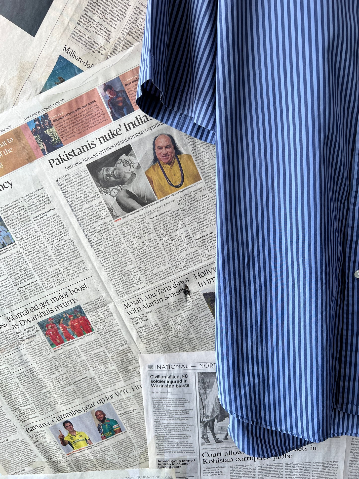 Ralph Lauren® XL | Chest 25 | Blue Striped | Shirt | Cotton | 553