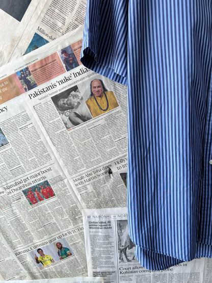 Ralph Lauren® XL | Chest 25 | Blue Striped | Shirt | Cotton | 553