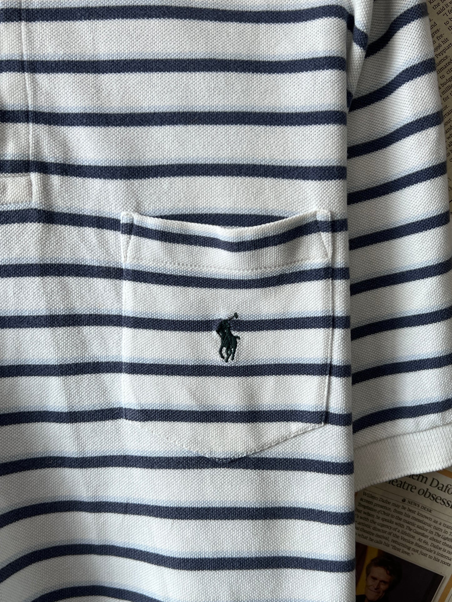 Ralph Lauren® XL | Chest 25 | White Striped | Polo | Cotton | 552