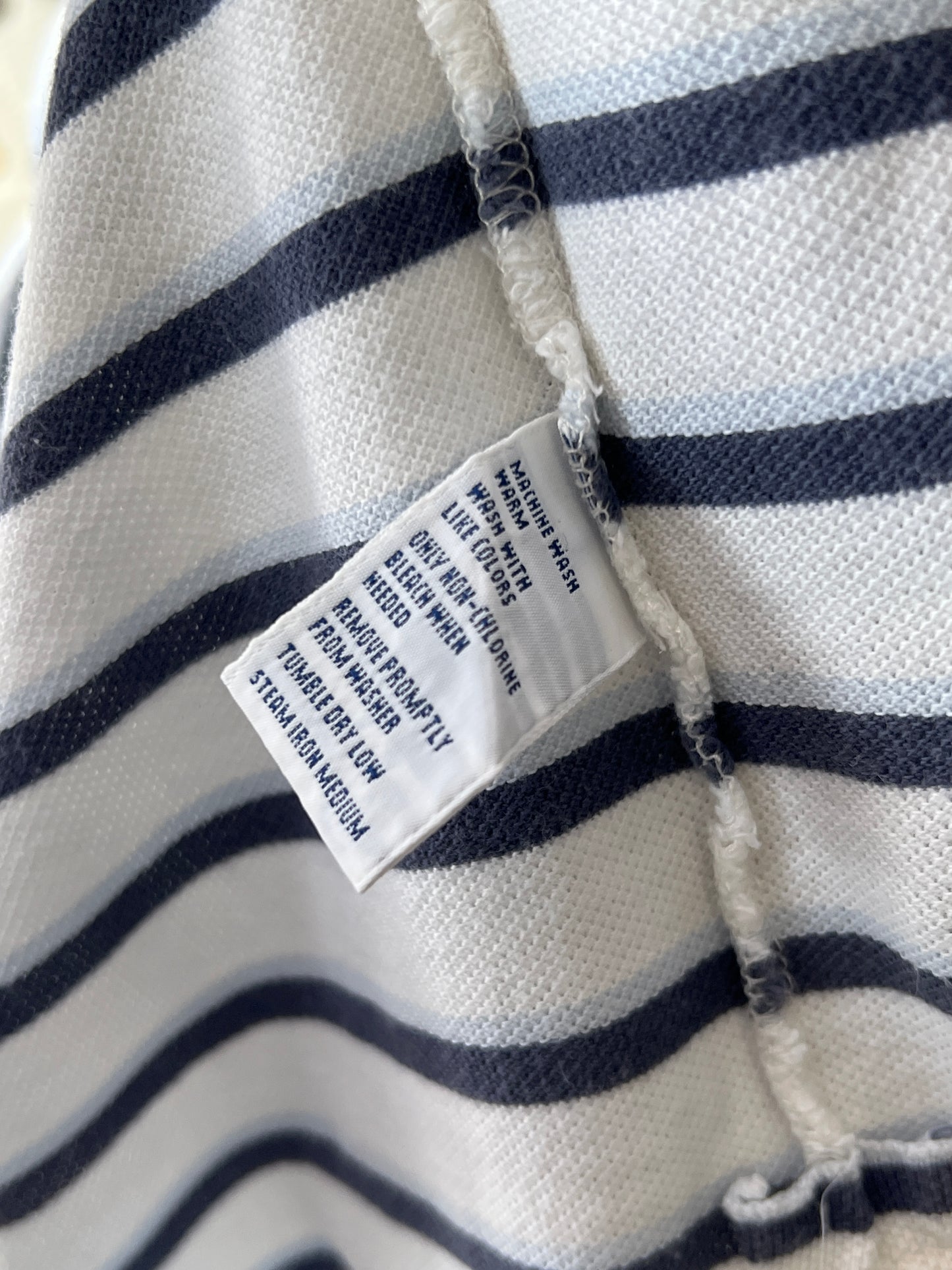Ralph Lauren® XL | Chest 25 | White Striped | Polo | Cotton | 552