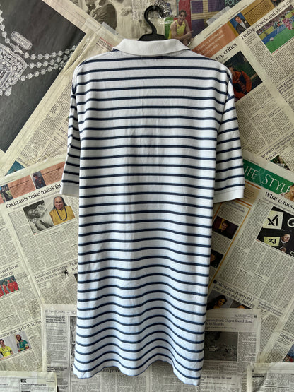 Ralph Lauren® XL | Chest 25 | White Striped | Polo | Cotton | 552