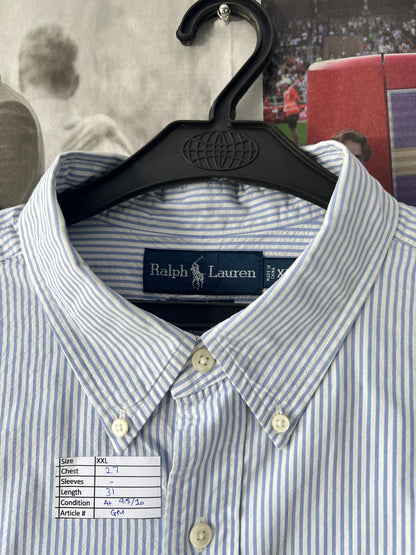 Ralph Lauren® Blue & White Seersucker Fabric – (Chest: 27)
