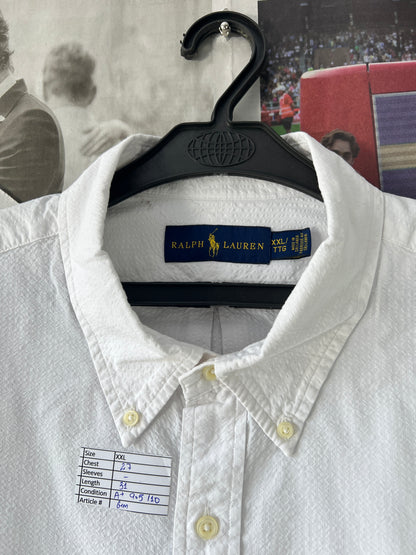 Ralph Lauren® White Seersucker Fabric – (Chest: 27)