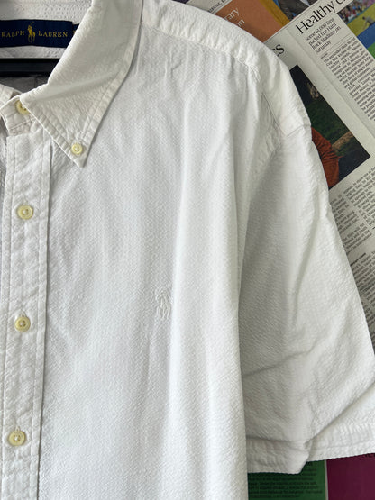 Ralph Lauren® White Seersucker Fabric – (Chest: 27)