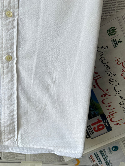 Ralph Lauren® White Seersucker Fabric – (Chest: 27)