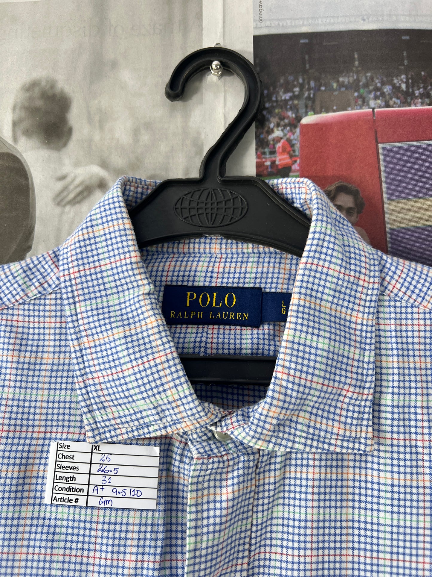 Ralph Lauren® Bluish Multicolor Check – (Chest: 25)