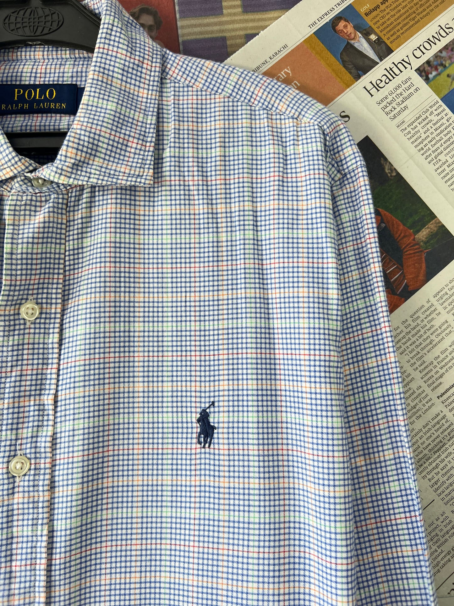 Ralph Lauren® Bluish Multicolor Check – (Chest: 25)