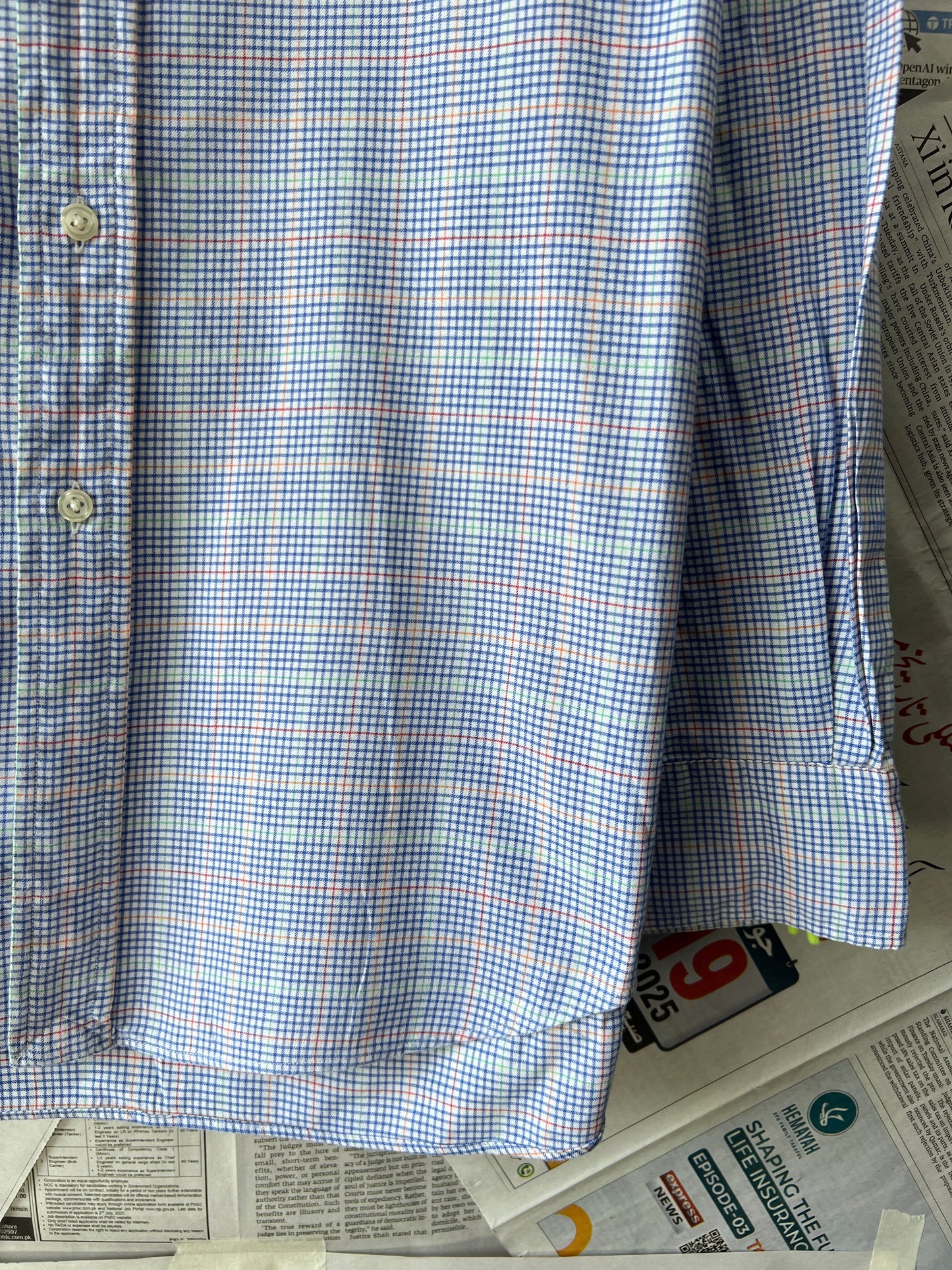 Ralph Lauren® Bluish Multicolor Check – (Chest: 25)