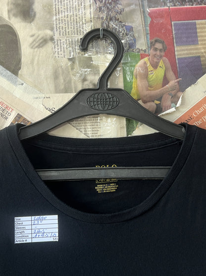 Ralph Lauren® Large | Chest 23 | Black | T-Shirt | Cotton | 533