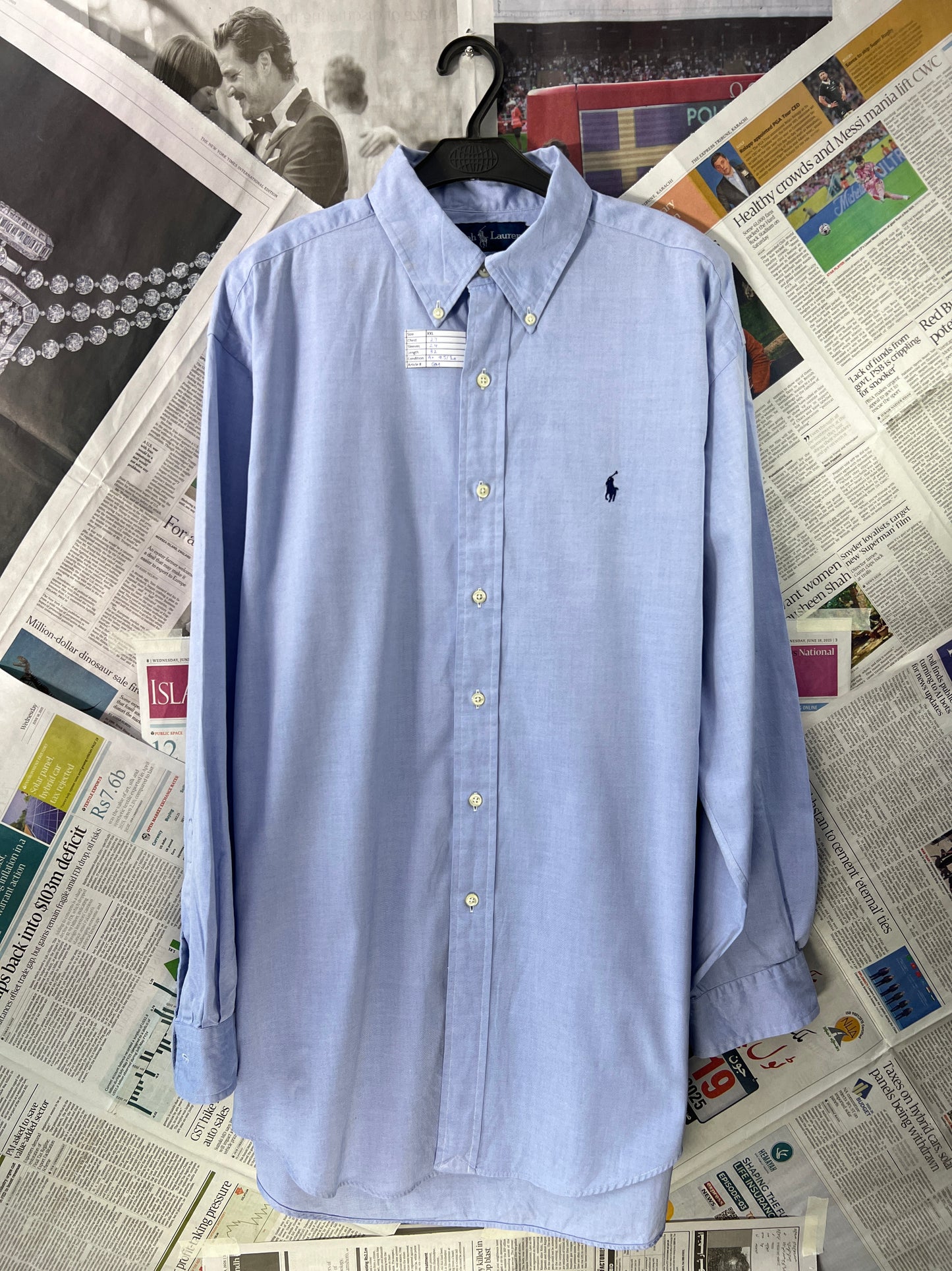 Ralph Lauren® Blue Shirt – (Size: XXL) Chest: 27