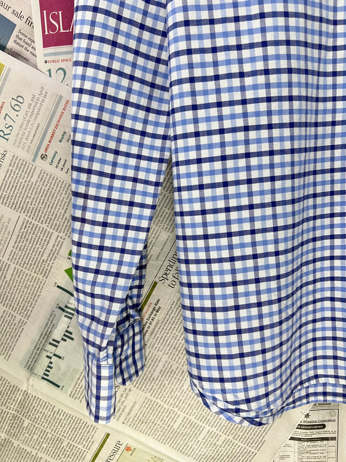 Ralph Lauren® Blue & White Check Oxford – (Chest: 24.5)