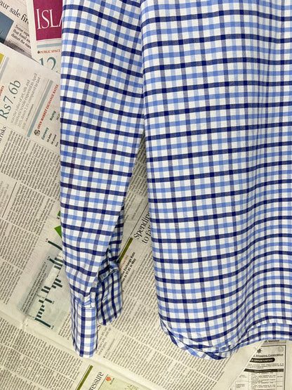 Ralph Lauren® Blue & White Check Oxford – (Chest: 24.5)