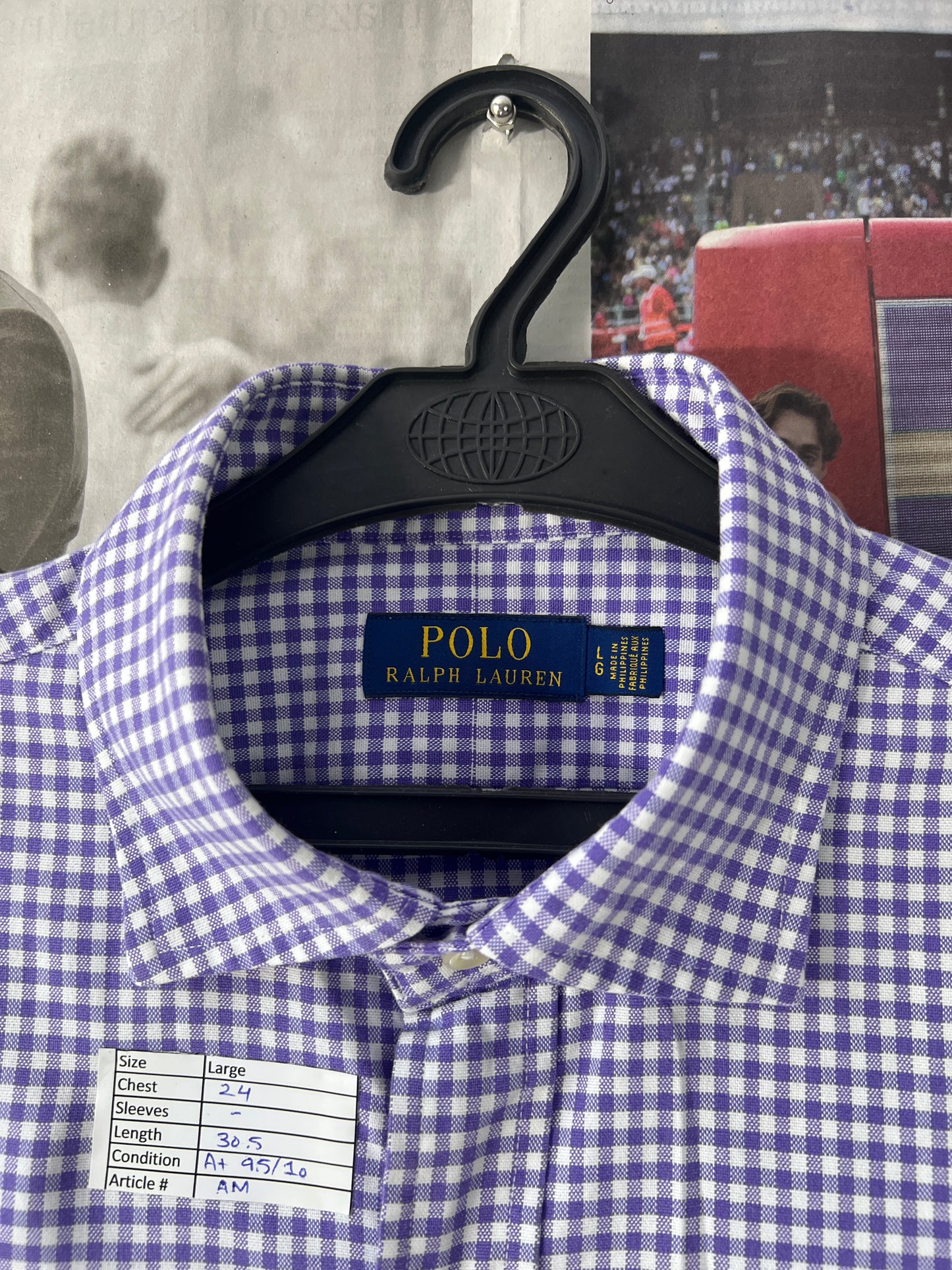 Ralph Lauren® Purple & White Oxford – (Chest: 24)