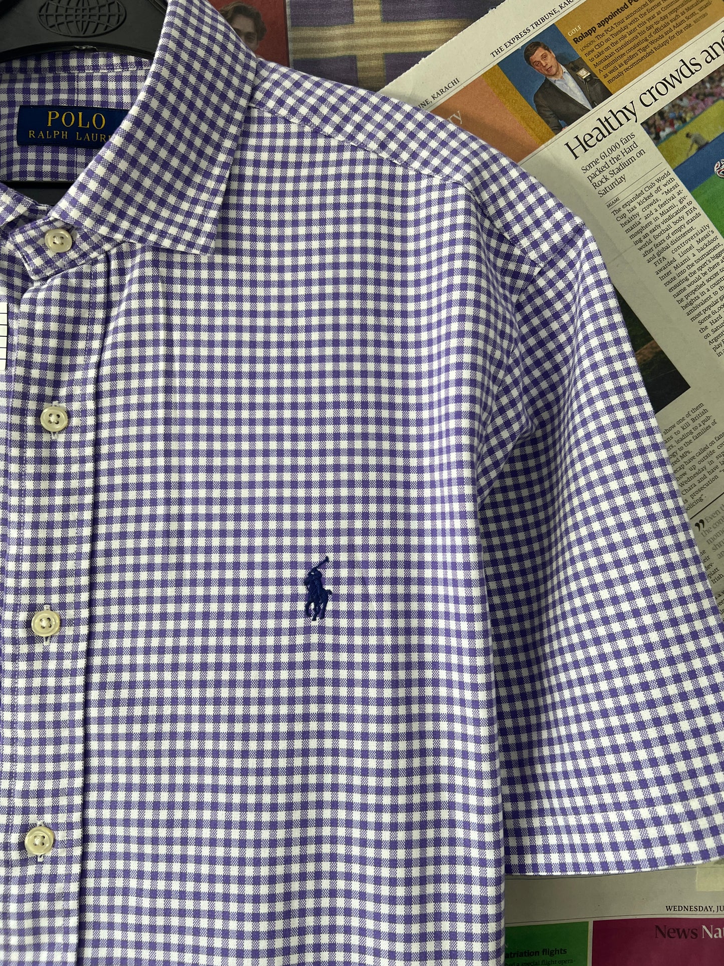 Ralph Lauren® Purple & White Oxford – (Chest: 24)