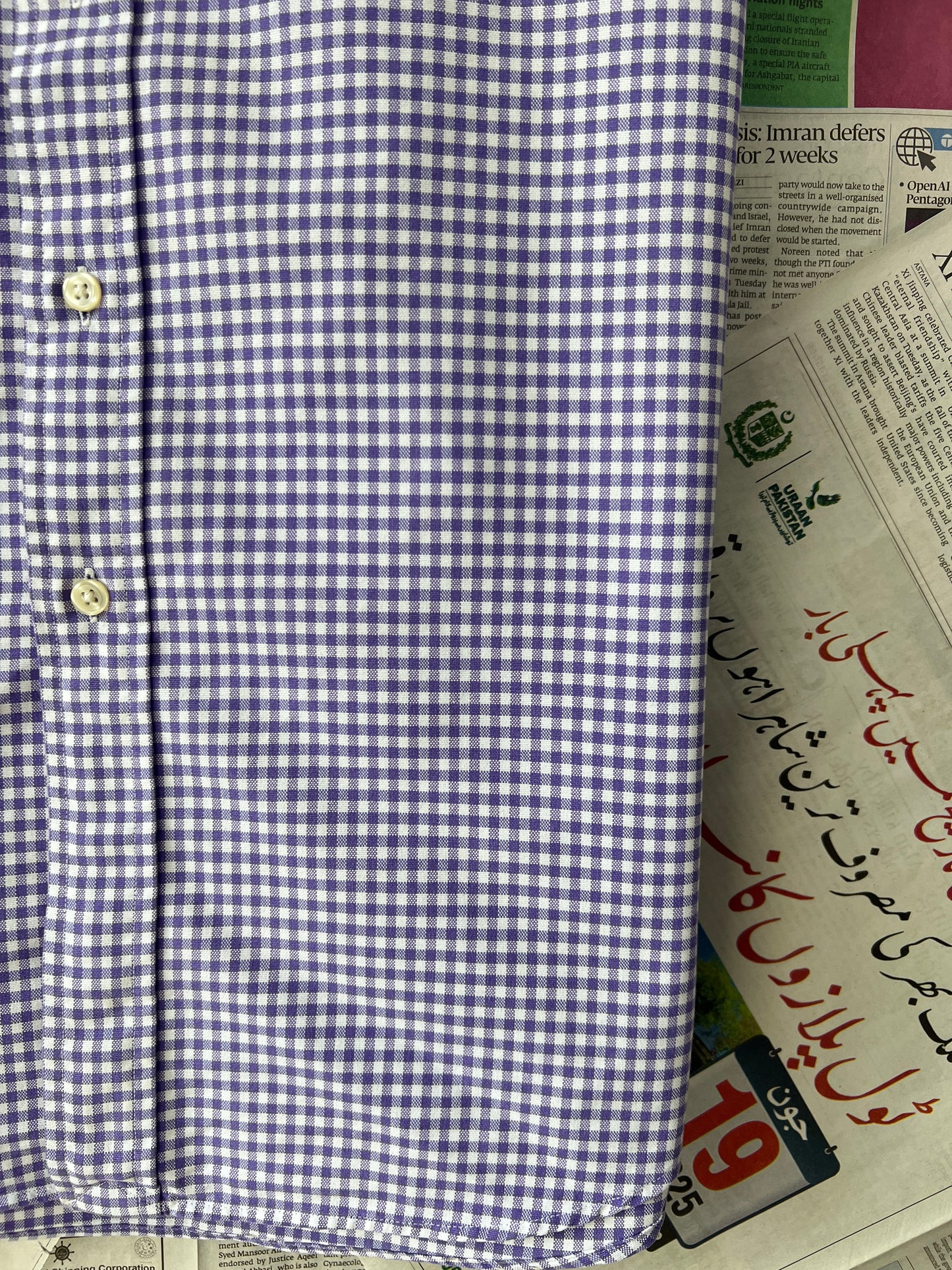 Ralph Lauren® Purple & White Oxford – (Chest: 24)