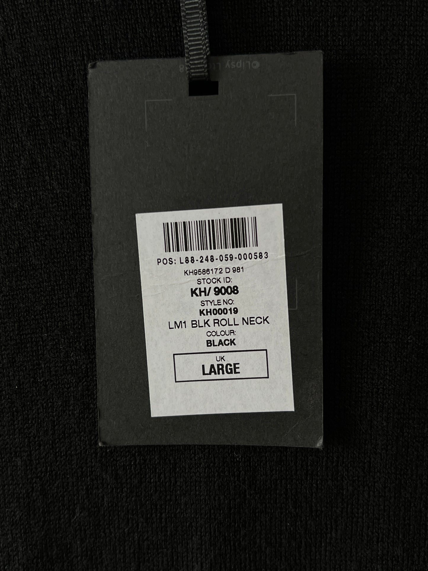 MAN® Small | Chest 21 | Black | High Neck Sweater | Acrylic-Wool Blend | 474