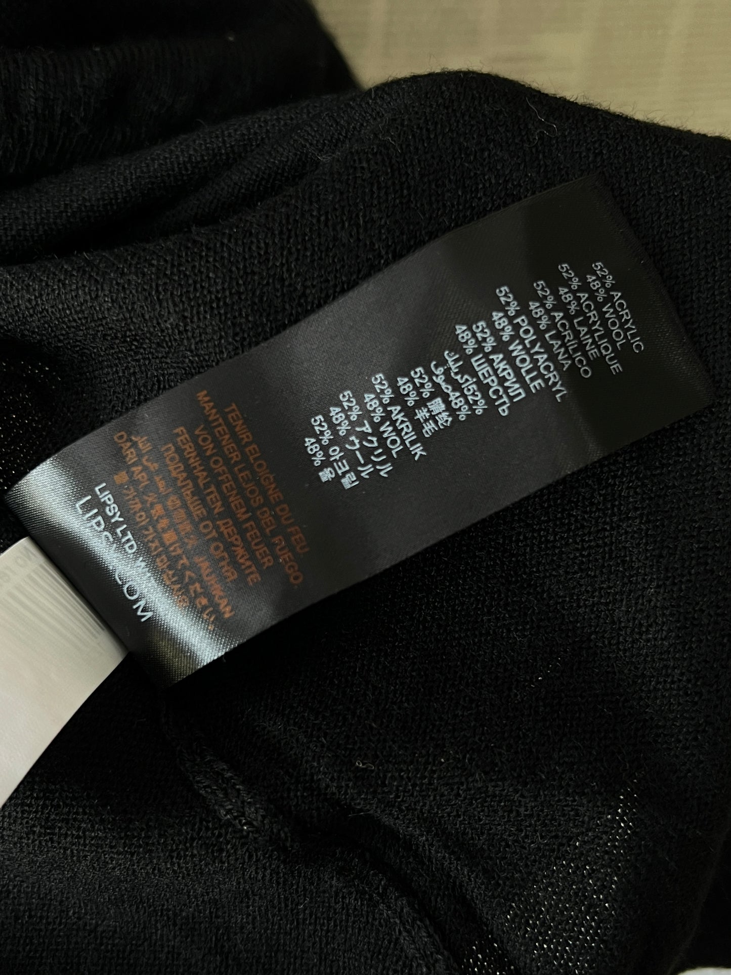 MAN® Small | Chest 21 | Black | High Neck Sweater | Acrylic-Wool Blend | 474