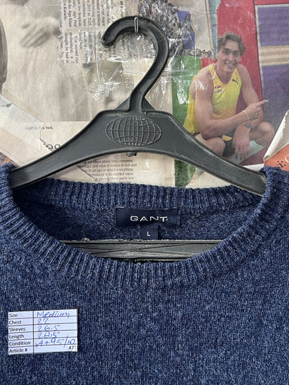 GANT® Medium | Chest 22 | Blue | Sweater | 100% Wool | 477