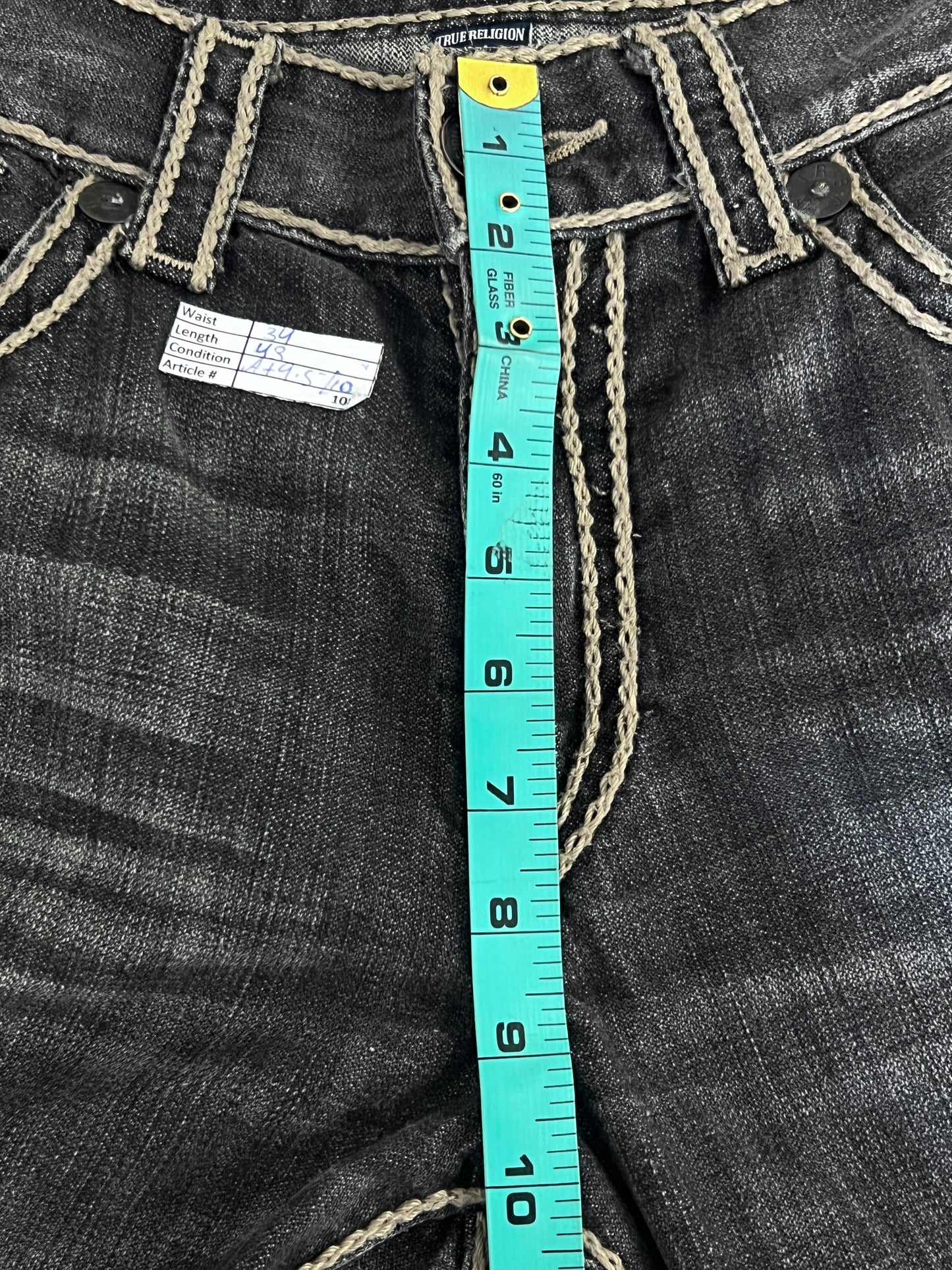 True Religion® Waist 34 | Denim Pants | Ricky Relaxed Straight | Vintage | 1084